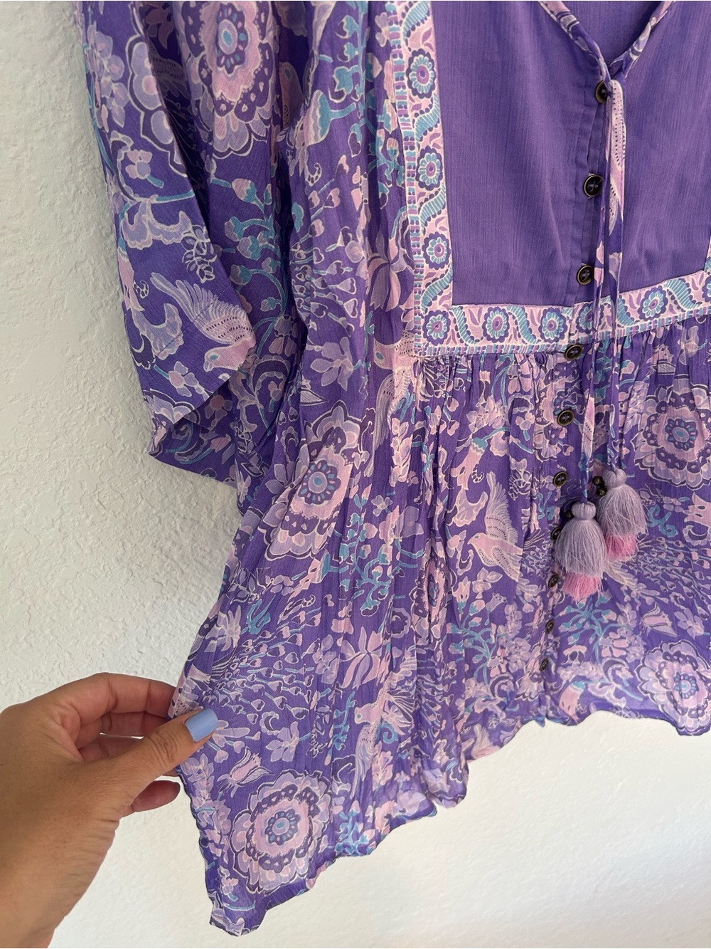 SPELL Sannah Lavender Blouse S - Picture 5 of 11
